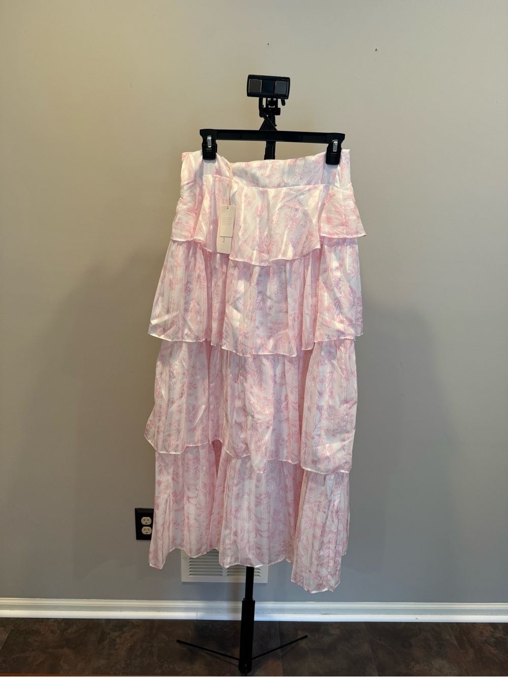 Altar'd State Pink Tiered Maxi Skirt - Picture 4 of 6